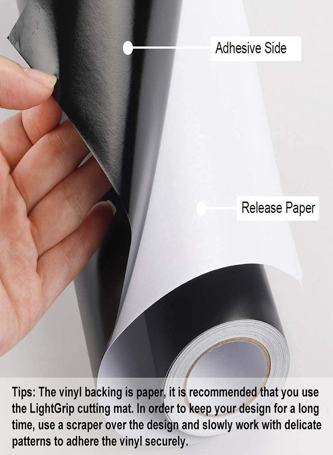SGHUO Black and White Permanent Adhesive Vinyl, 2 Rolls of 12in by 20ft with Clear Transfer Paper (Matte) - Image 3